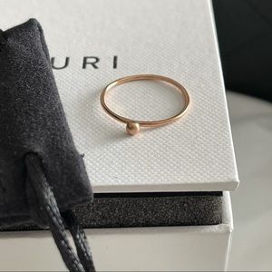 Mejuri Sphere Stacker: 14k Rose Gold, Size 6